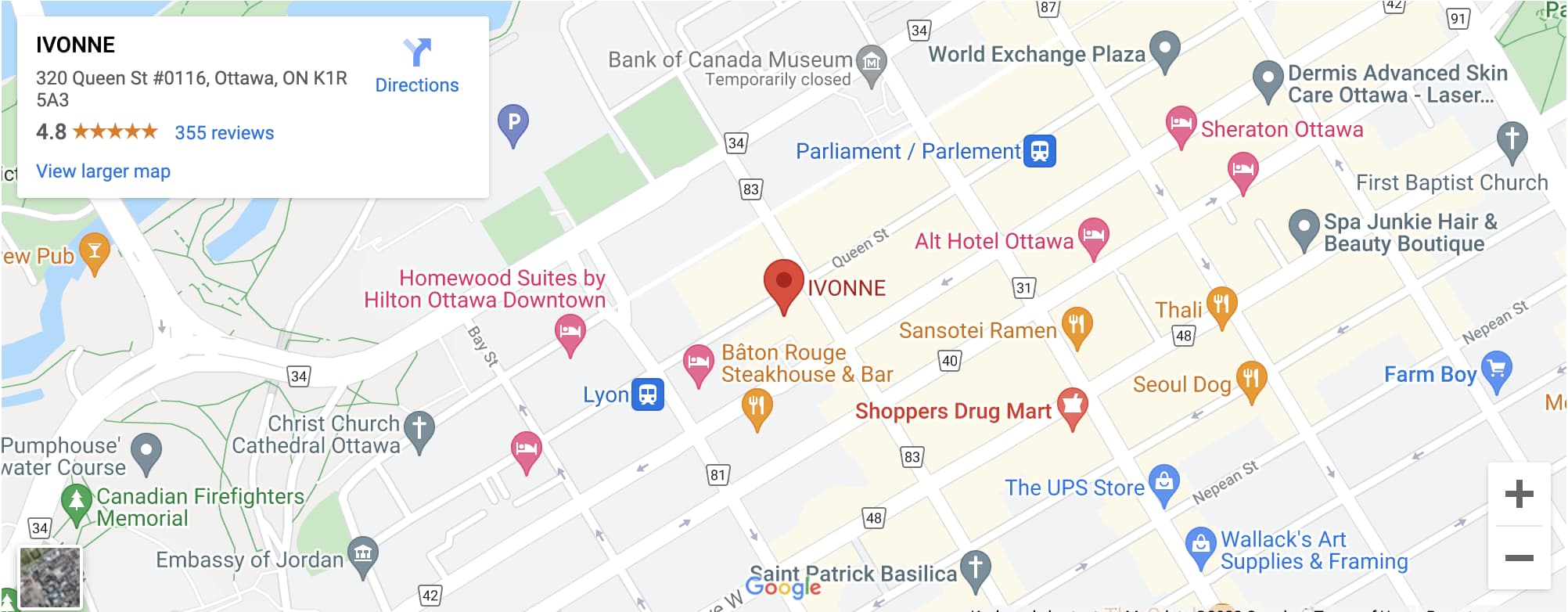 IVONNE Map 0116-320 Queen Street Ottawa K1R 5A3